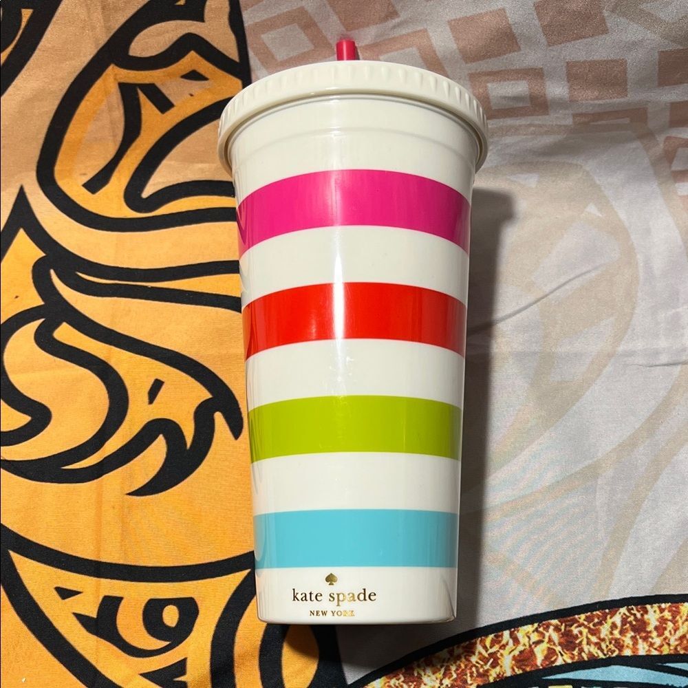 Kate Spade Candy Striped Tumbler